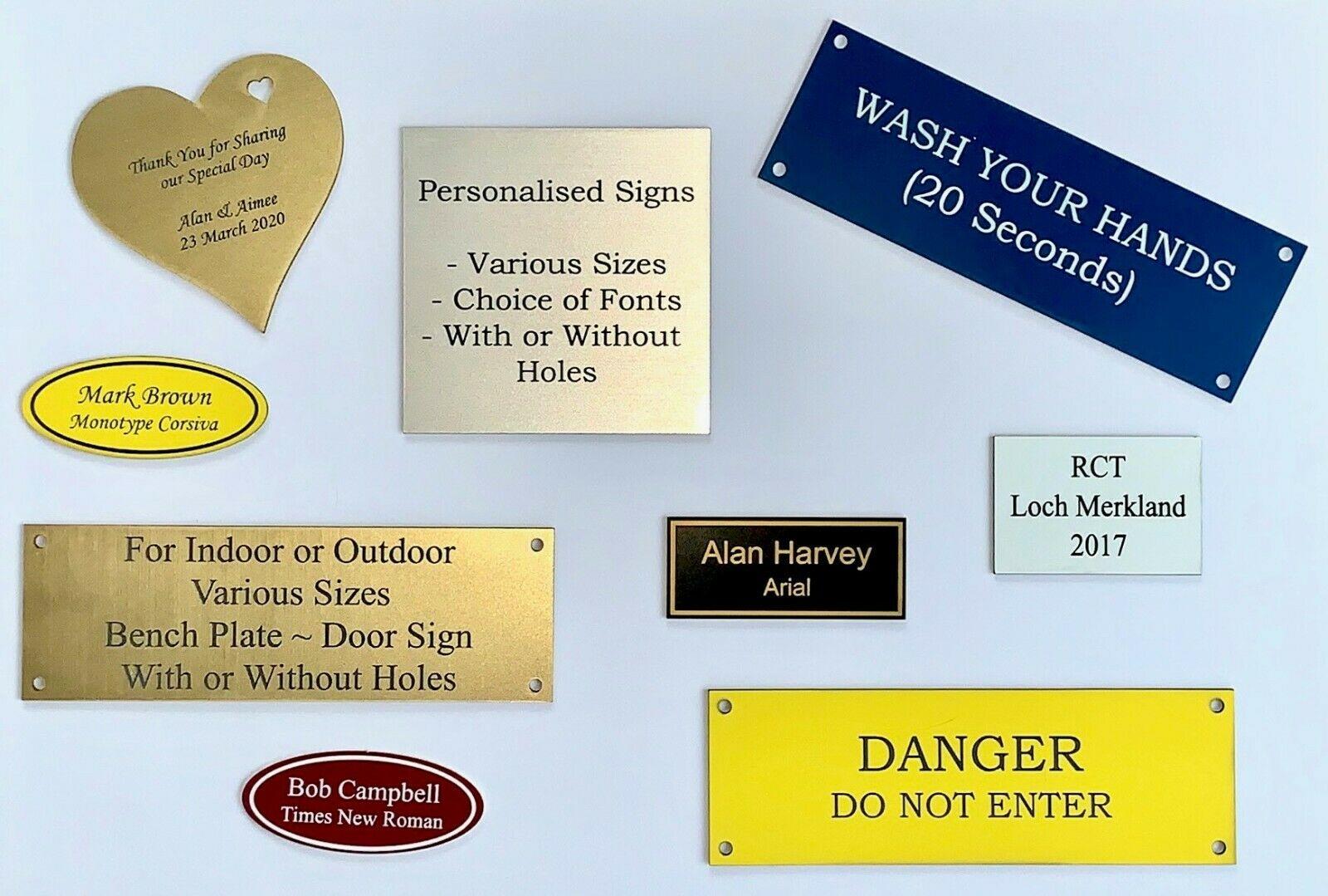 PLASTIC SIGN / PLAQUE - 180MM