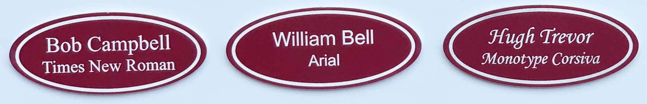 Oval Name Badge