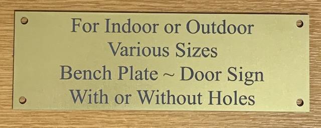 Bench Plaque