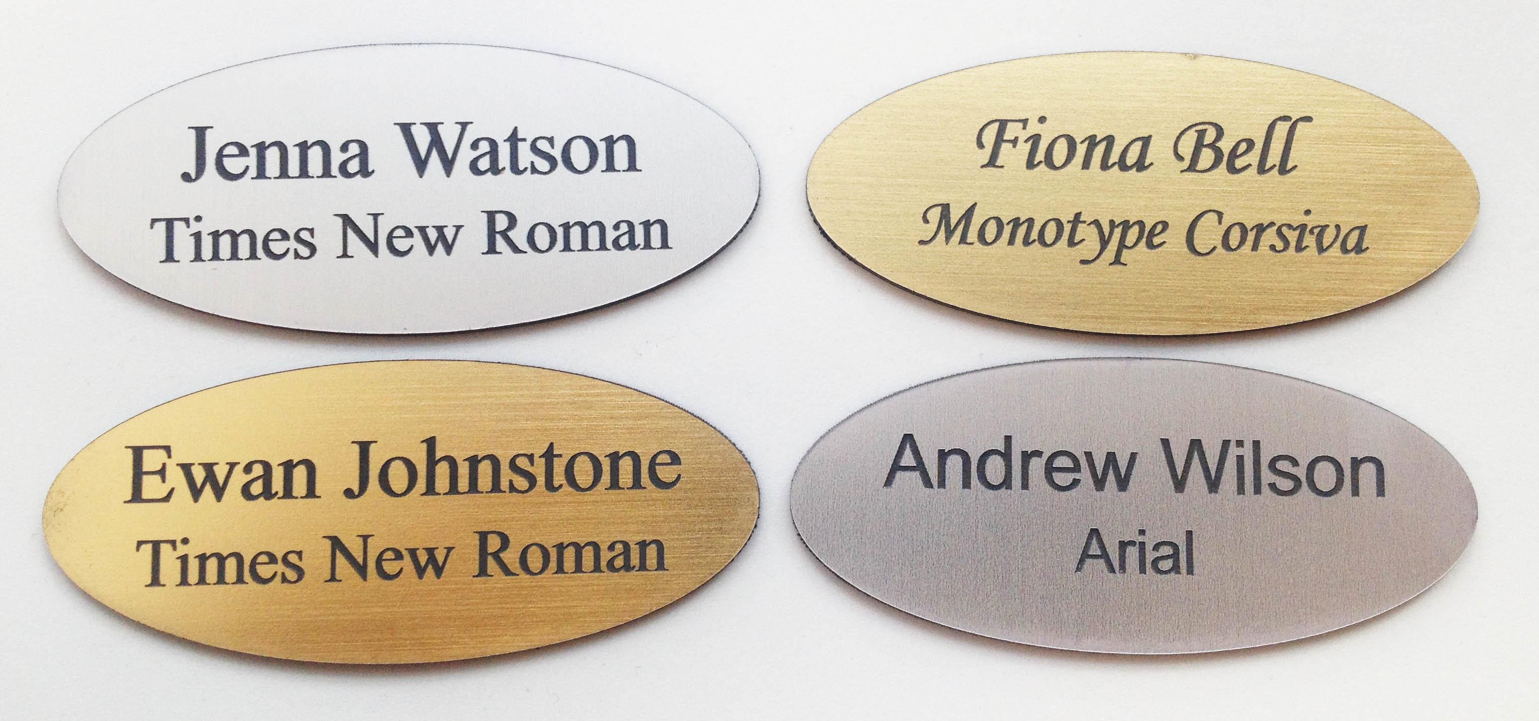 Oval Name Badges