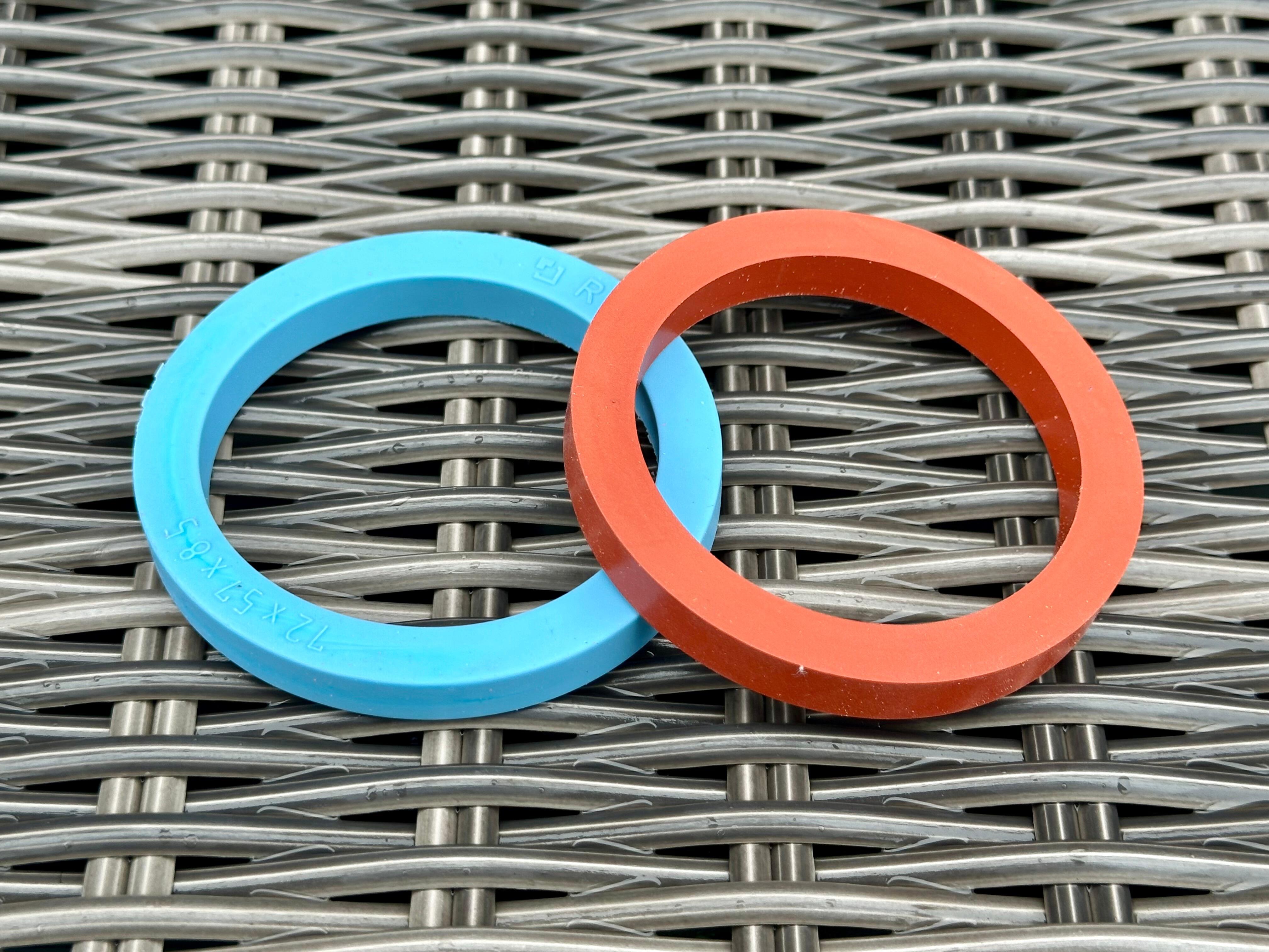red and blue gaskets
