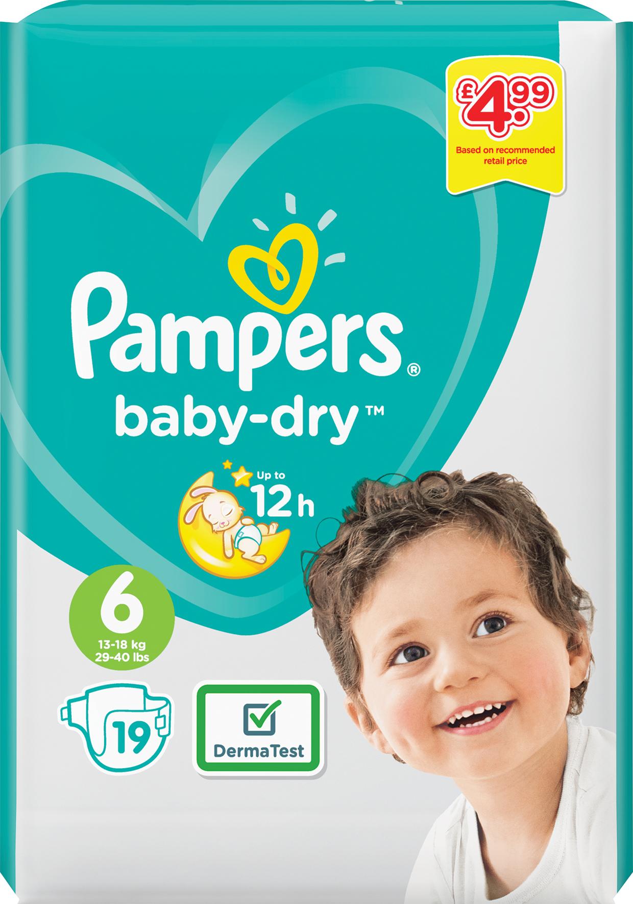 Pampers Baby Dry Size 5 Carry Pack 23s PMP £4.99