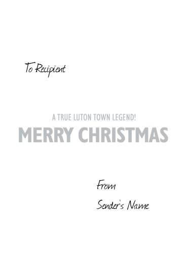 Luton Town F.C CREST Personalised Christmas Card 