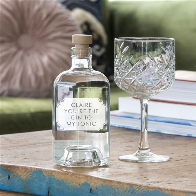 Engraved Gin To My Tonic Premium Botanical Gin GiftsMart.co.uk