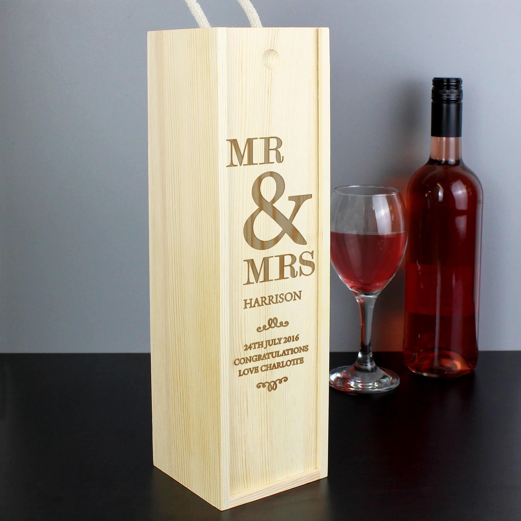 Couples Personalised Wine Gift Box GiftsMart