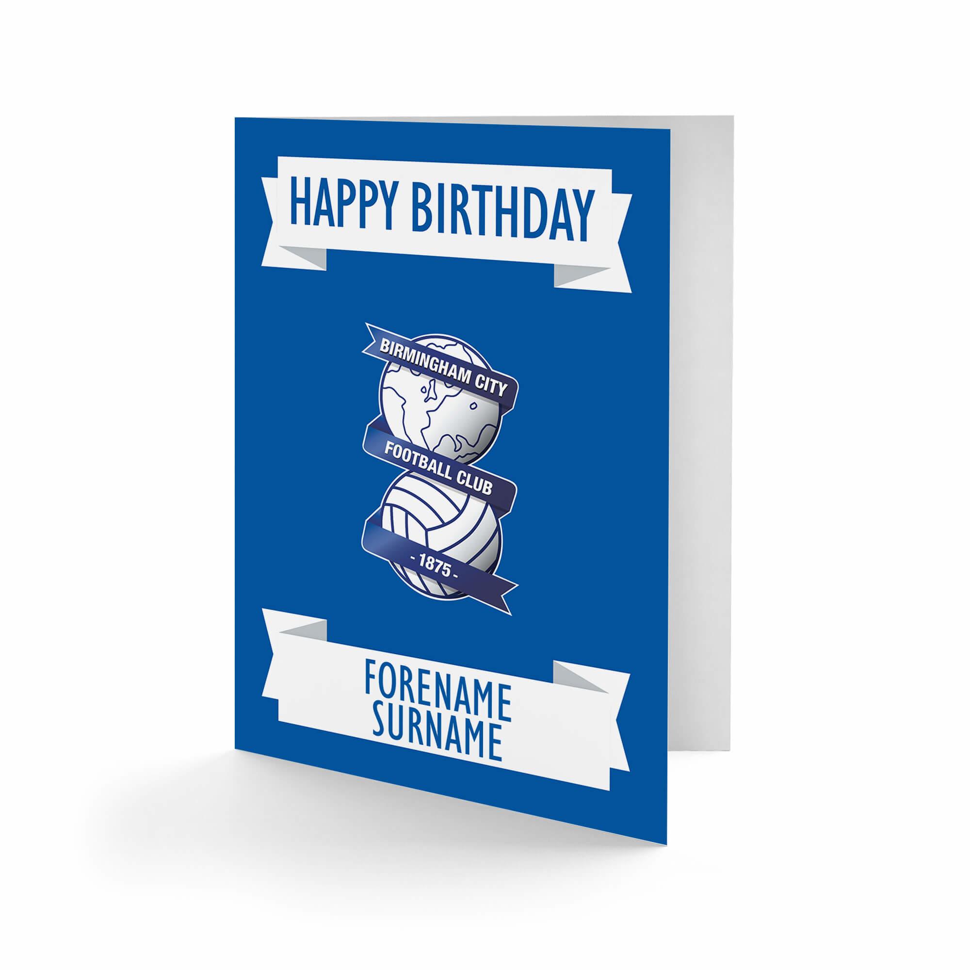 Personalised Birmingham City FC Happy Birthday Card  GiftsMart