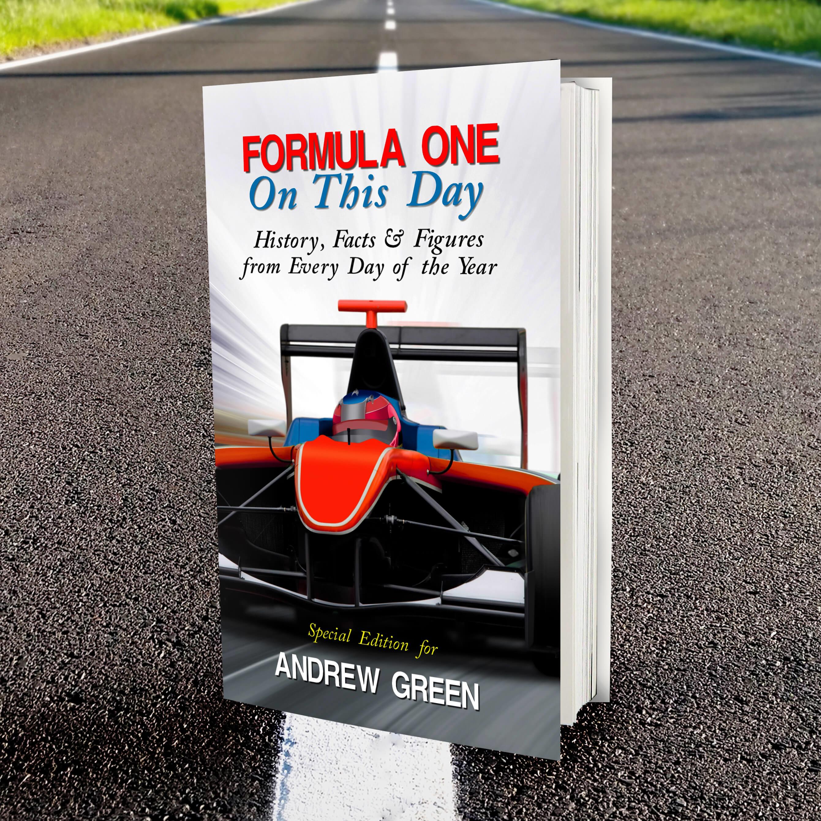 Personalised Formula One On This Day Book - GiftsMart.co.uk