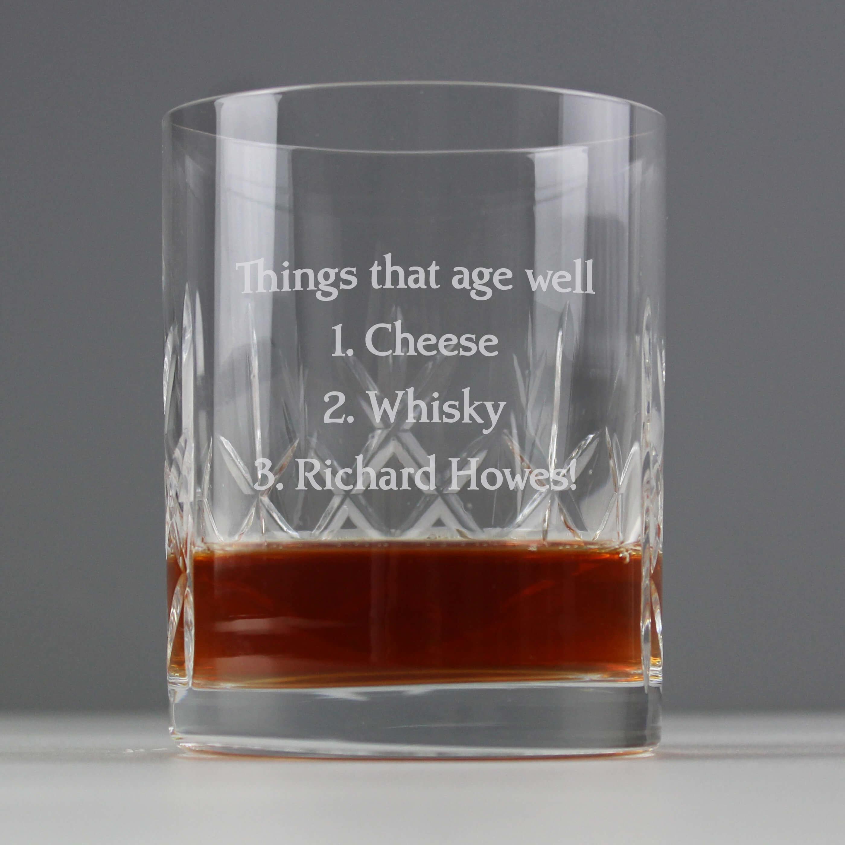Personalised Crystal Whisky Glass Tumbler GiftsMart.co.uk