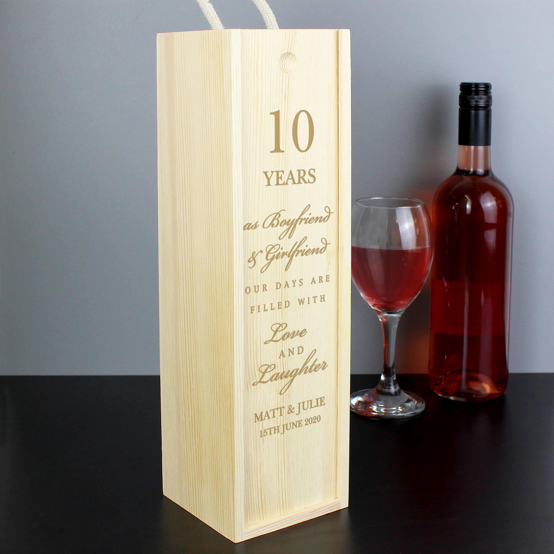 Anniversary Personalised Wine Gift Box GiftsMart