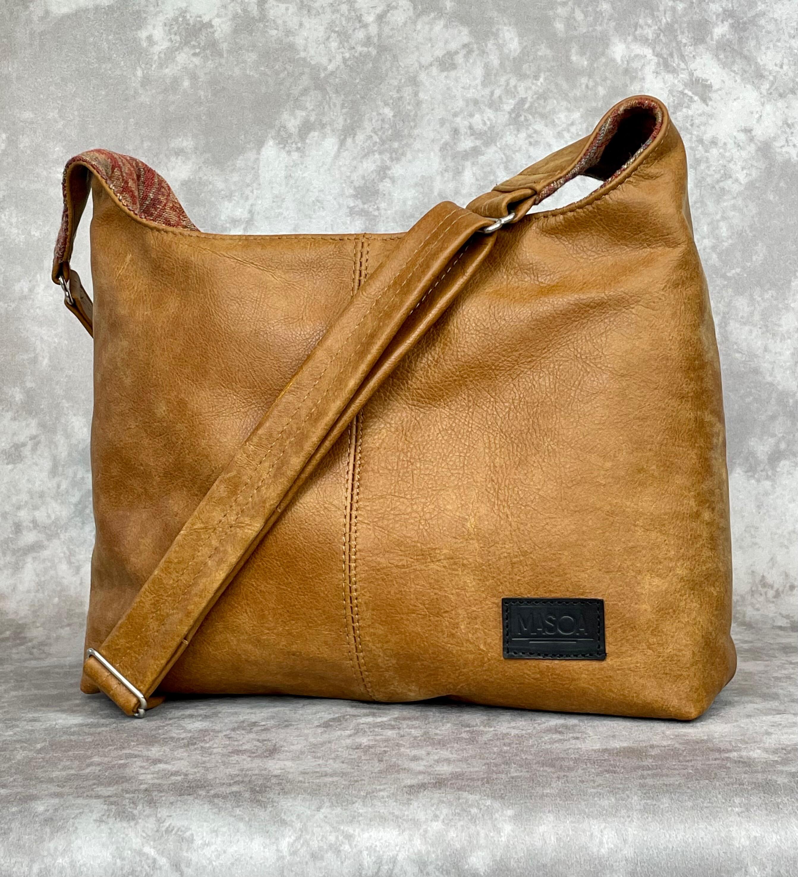 Soft tan leather bag sale