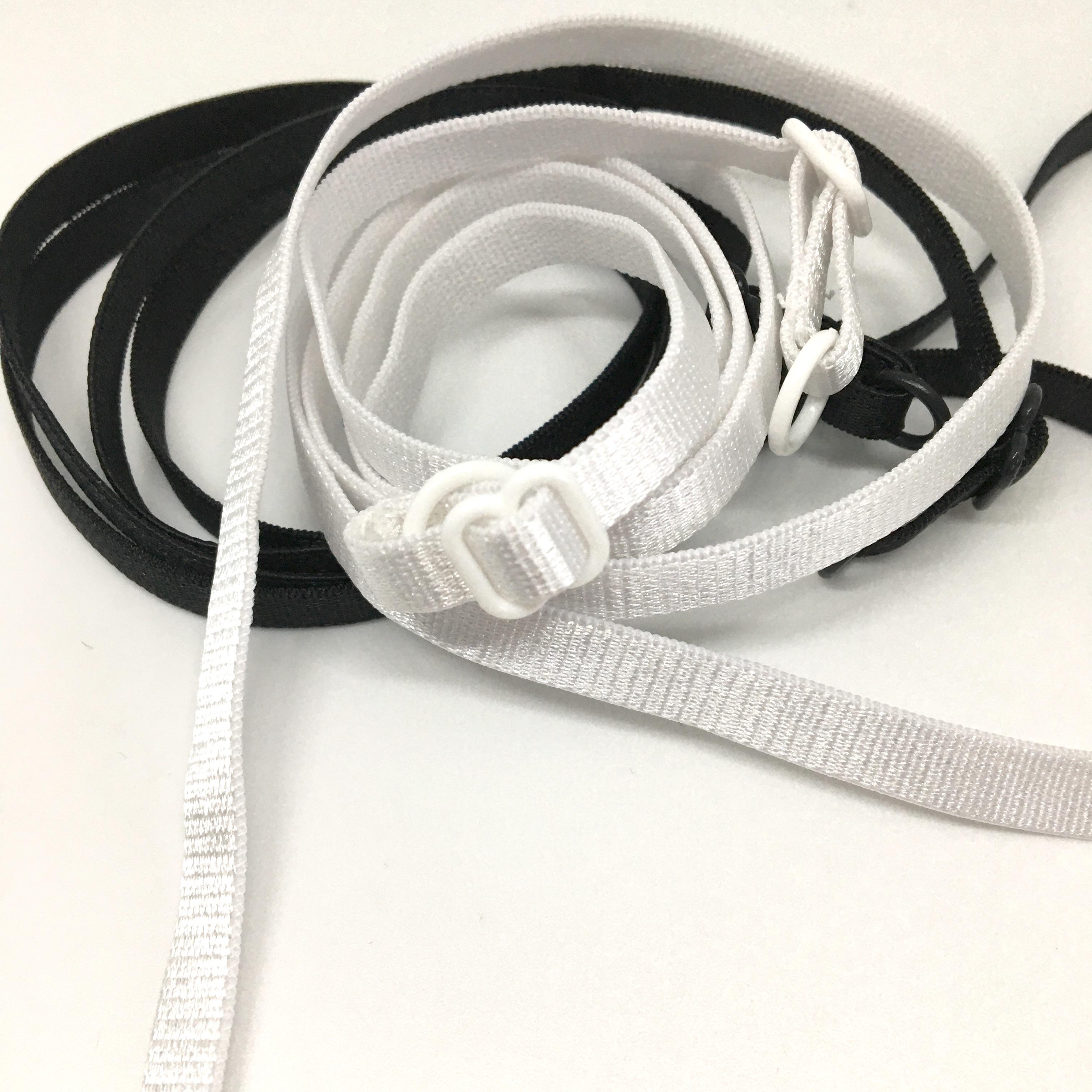 Milward Pre-Packed - Bra Strap Cushions - For 18-20mm elastic - WHITE satin  with metal hooks - per pair