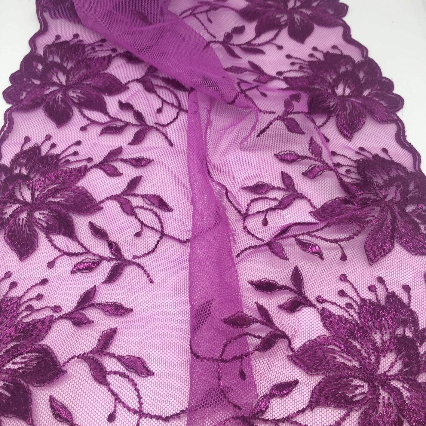 Purple sale lace material