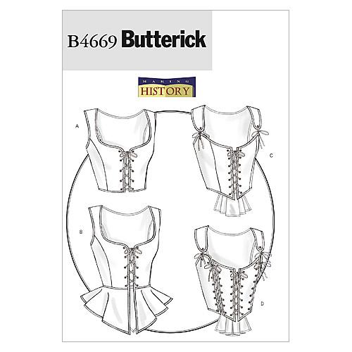 Pattern - Butterick - Costume - Making History - Corsets, 4 styles