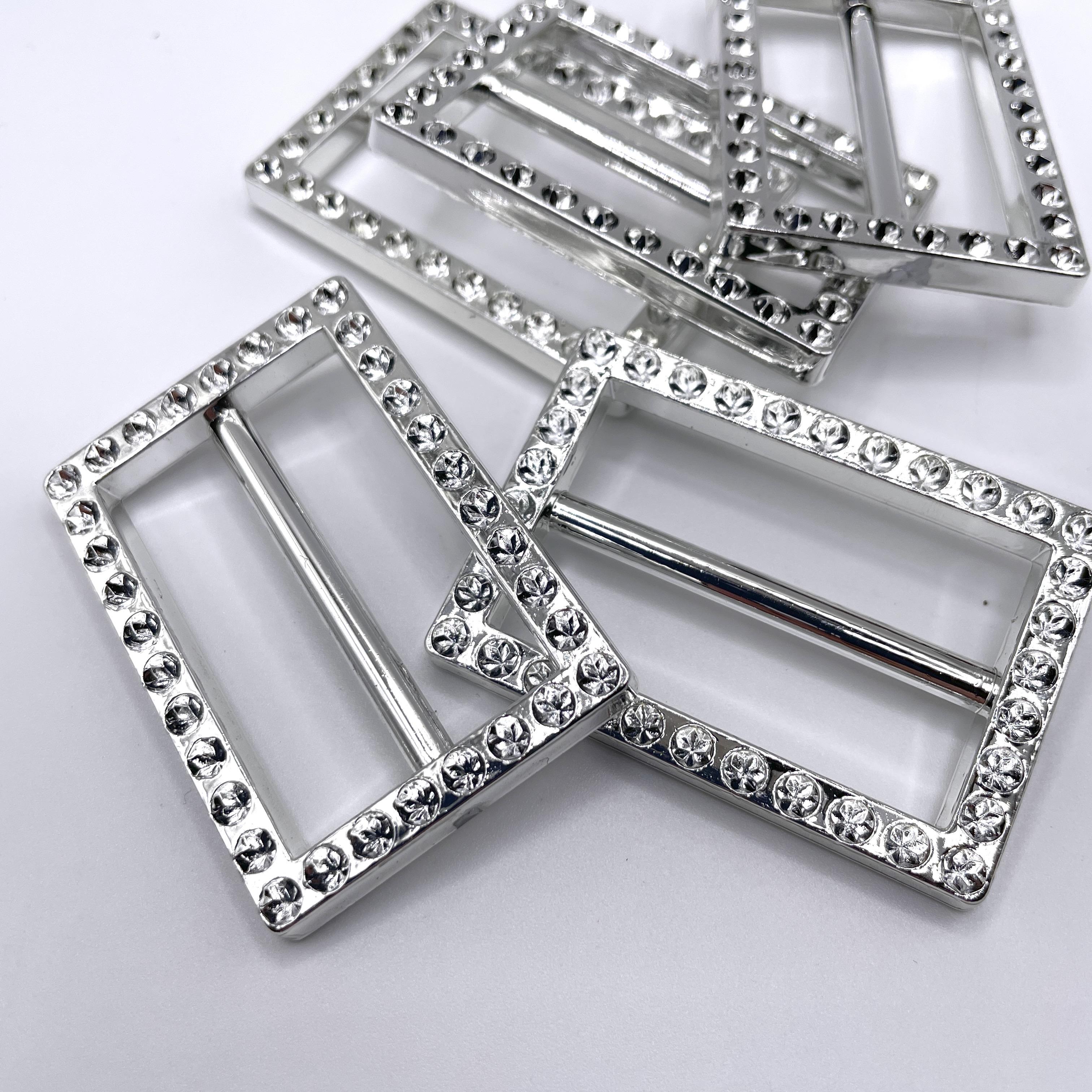 Silver Diamante Strap Slider