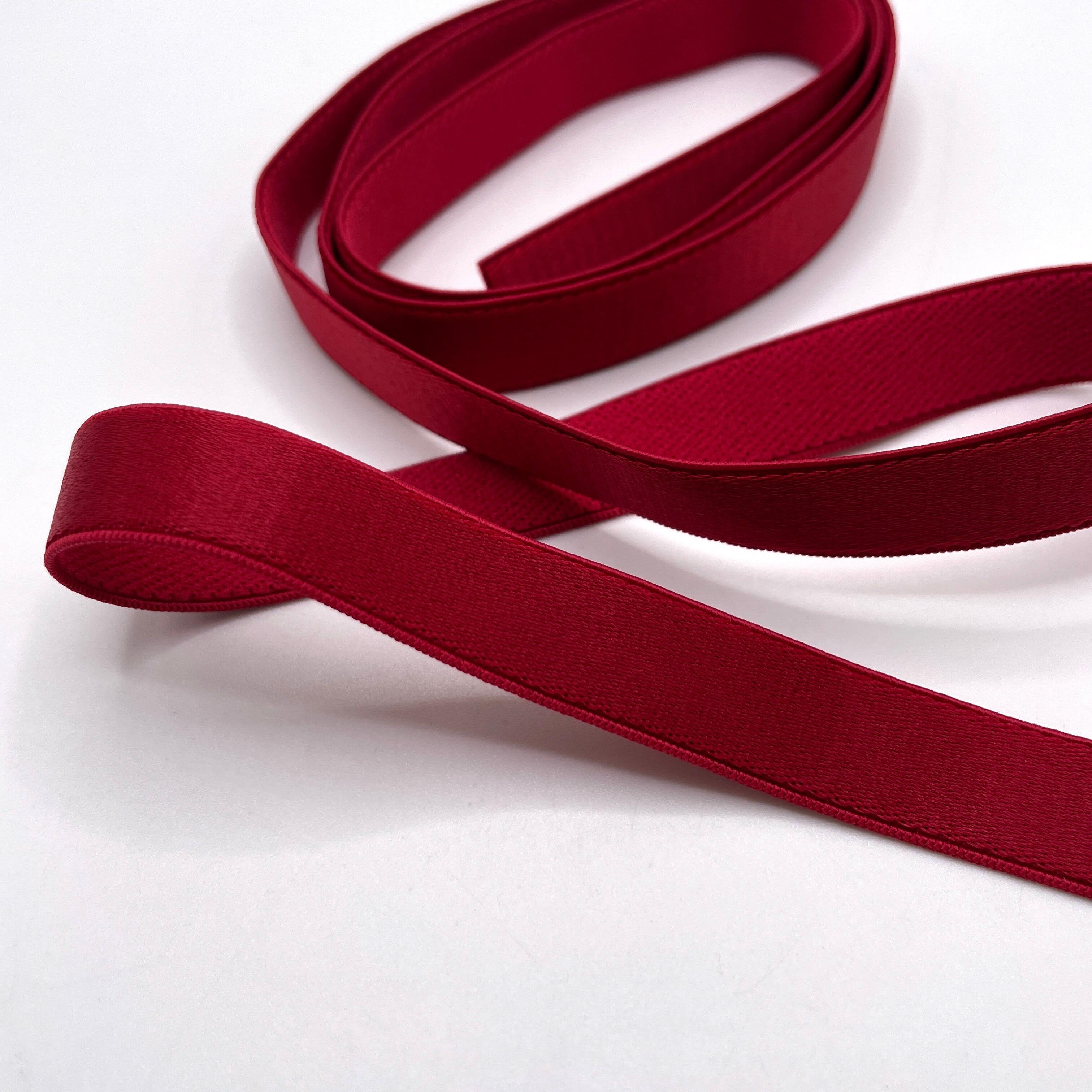 Bra Strap/Band & Suspender elastic - Soft & Stretchy (L32604) Shiny Face,  with soft back - 20mm WHITE