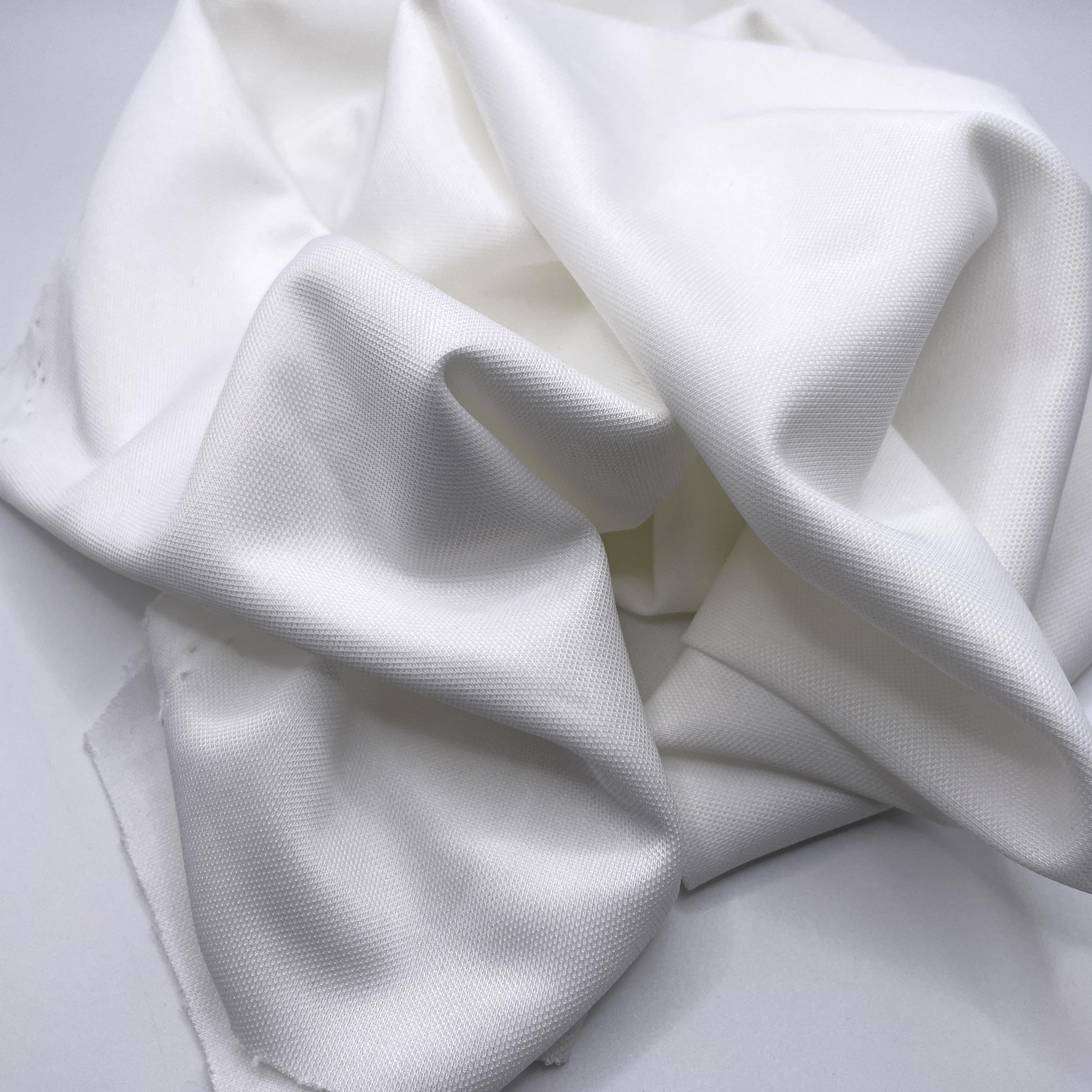 Fabric - Bra/Lingerie Making - Bra Liner/Cup Fabric - Tricot Basic/Toile  130gsm - Soft Plain Matt - WHITE, per piece