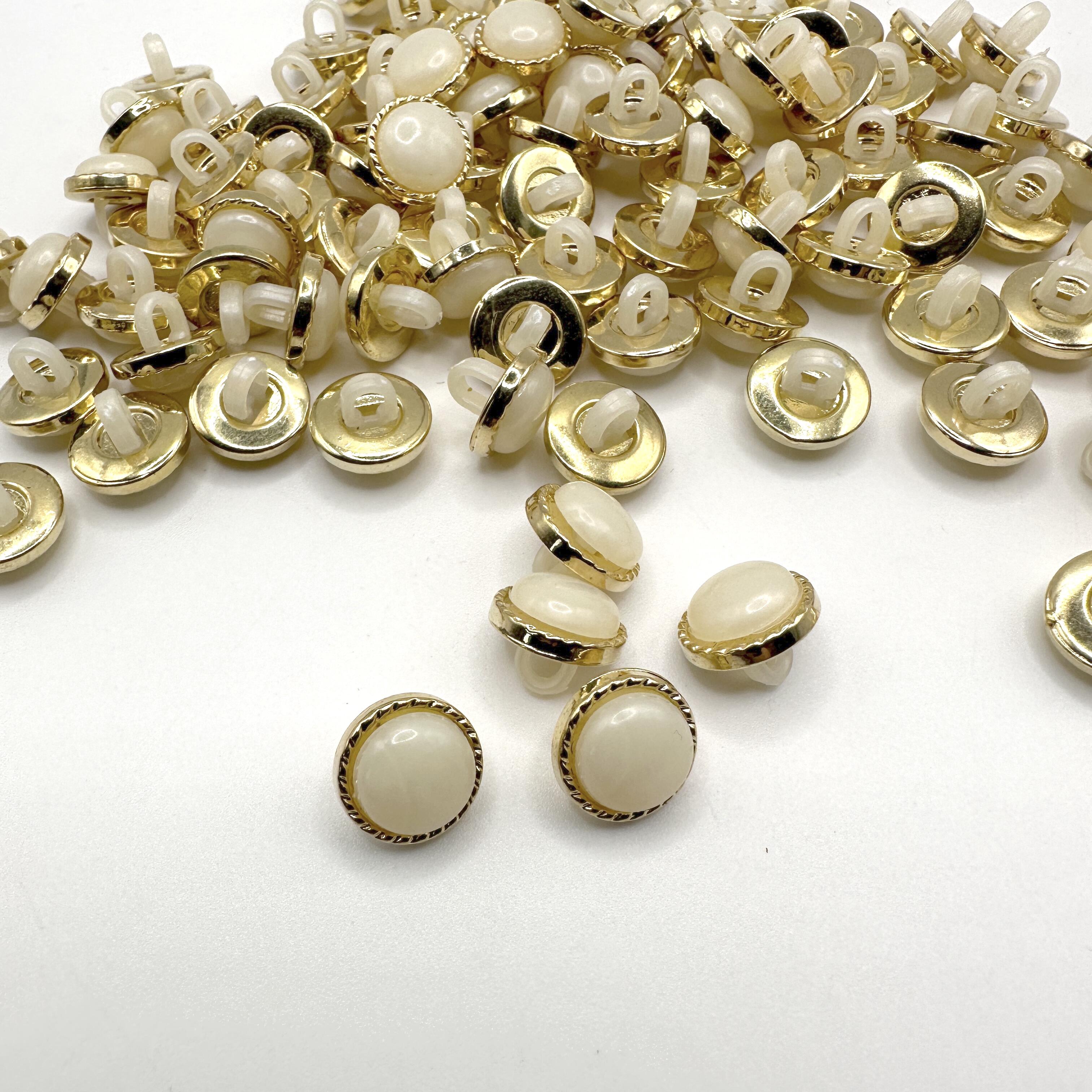 Pearl Bridal Buttons with Metal Shanks