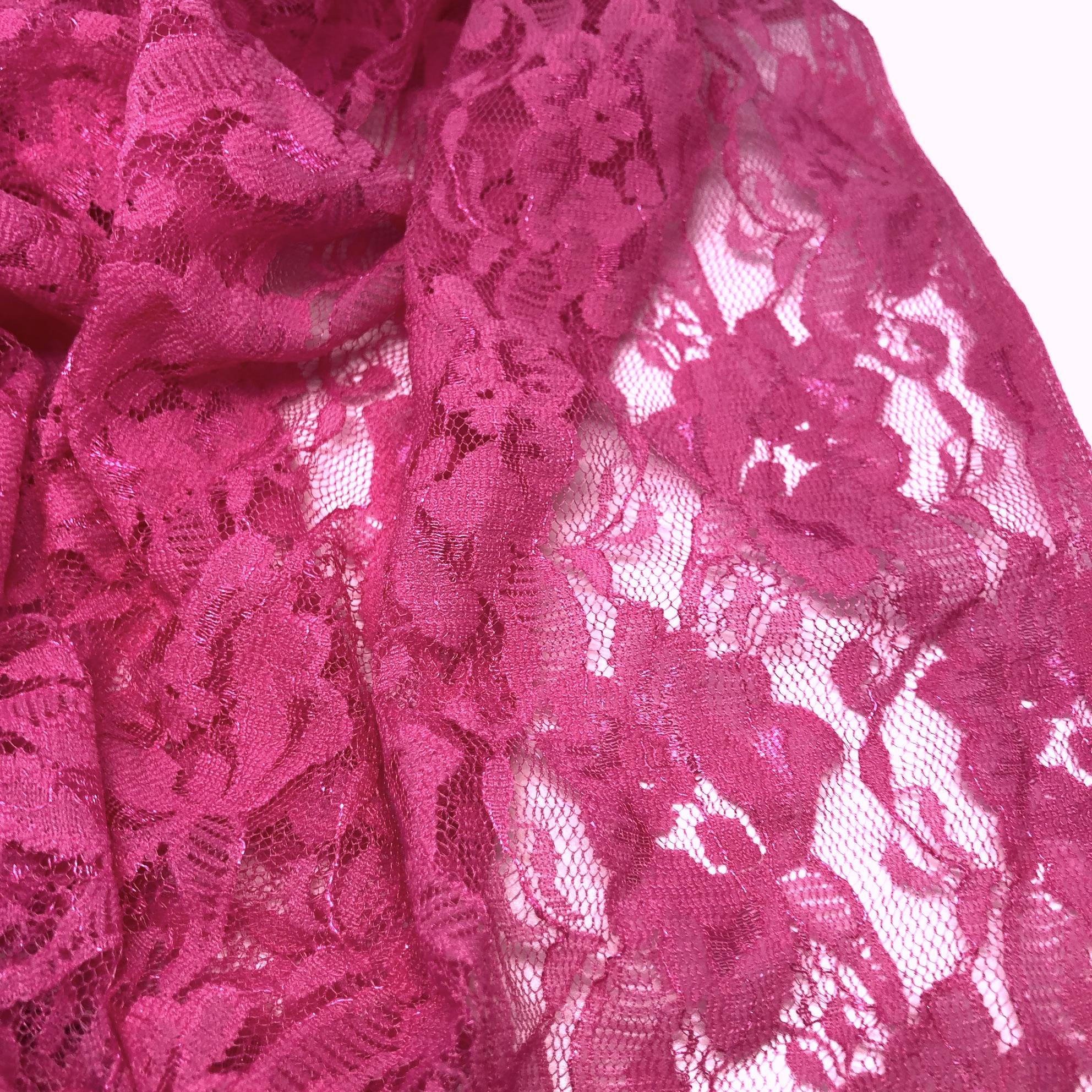 Fabric Piece - Allover Lace - Non-Stretch - Vertical Floral (R101 ...