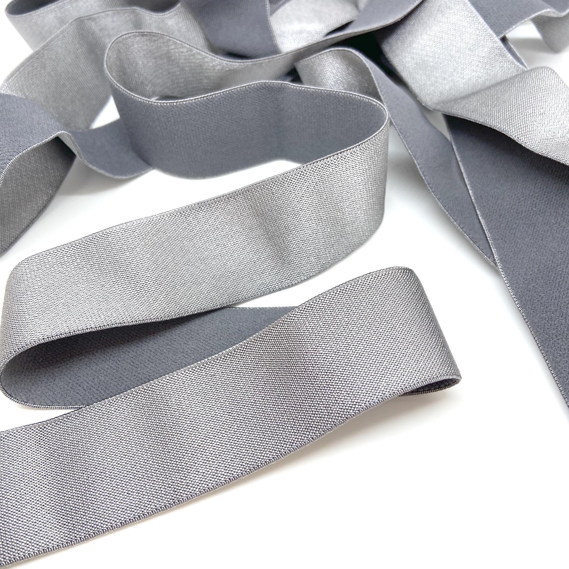 Satin Elastic 50 mm - grey - Flat elastic - deco - Elastics - Haberdashery  - Dresówka.pl