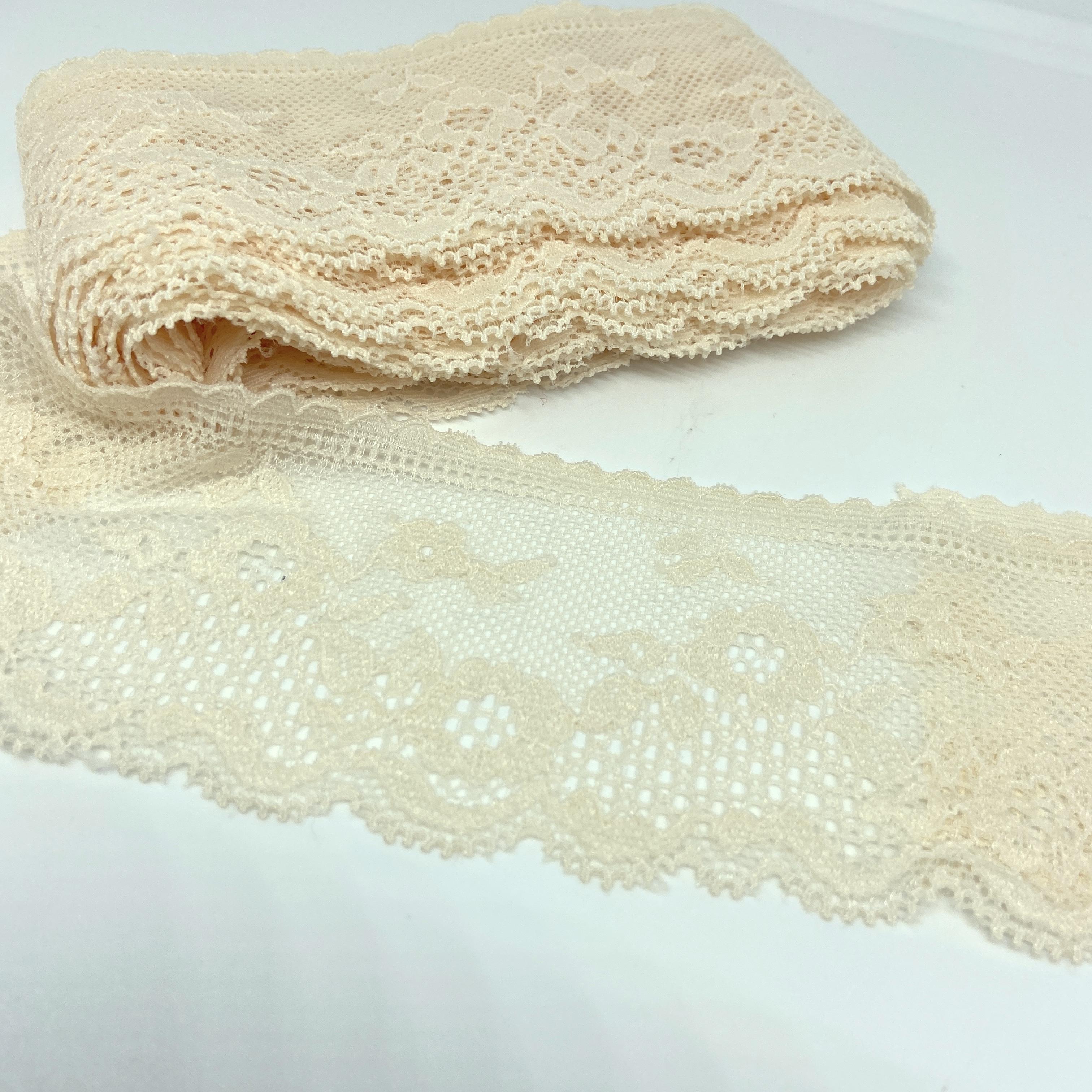 Ivory Galloon Stretch Lace - 2.50 (IV0212G02)
