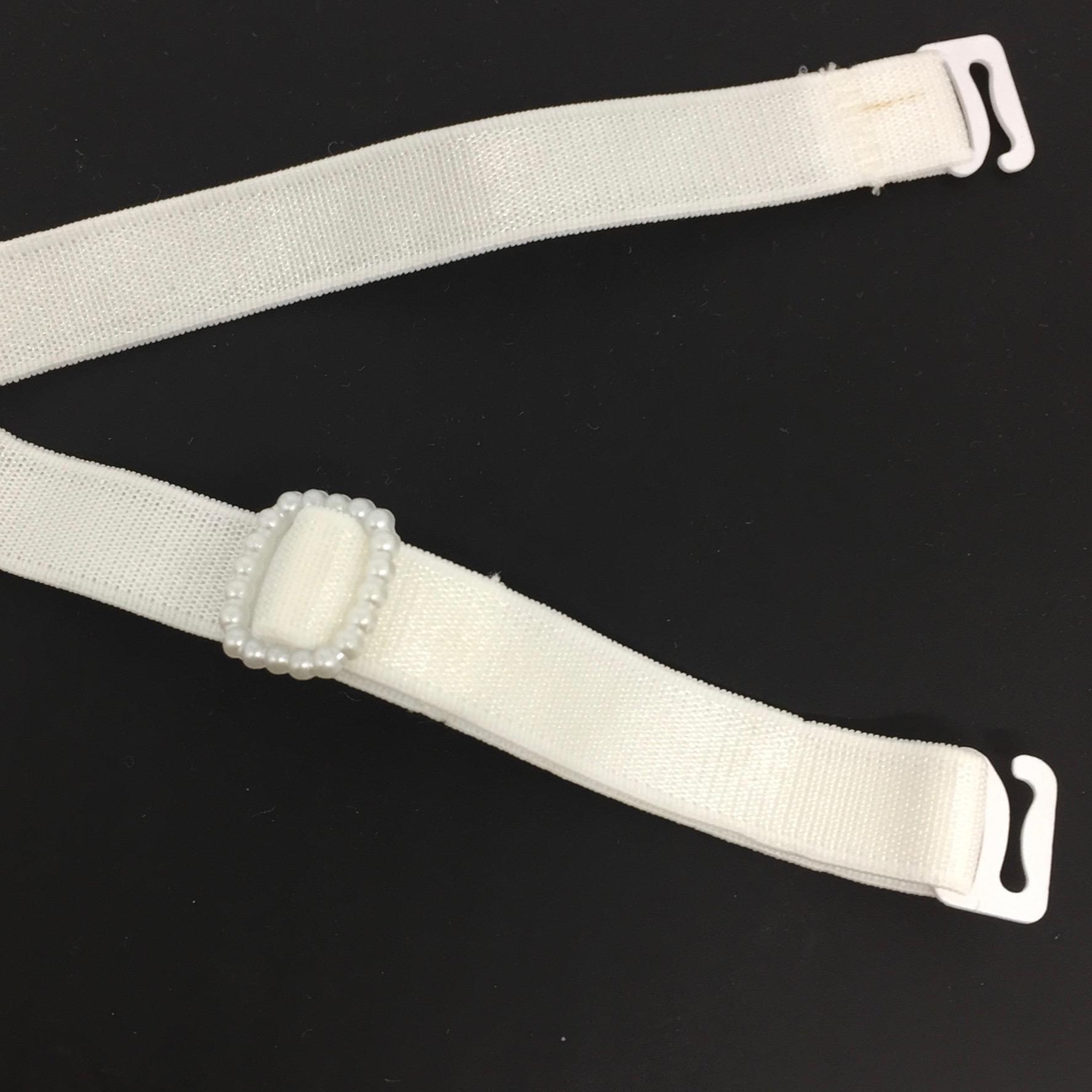 Generic 10 Sets Nylon Bra Strap Adjuster Slider/Hooks/ DIY White