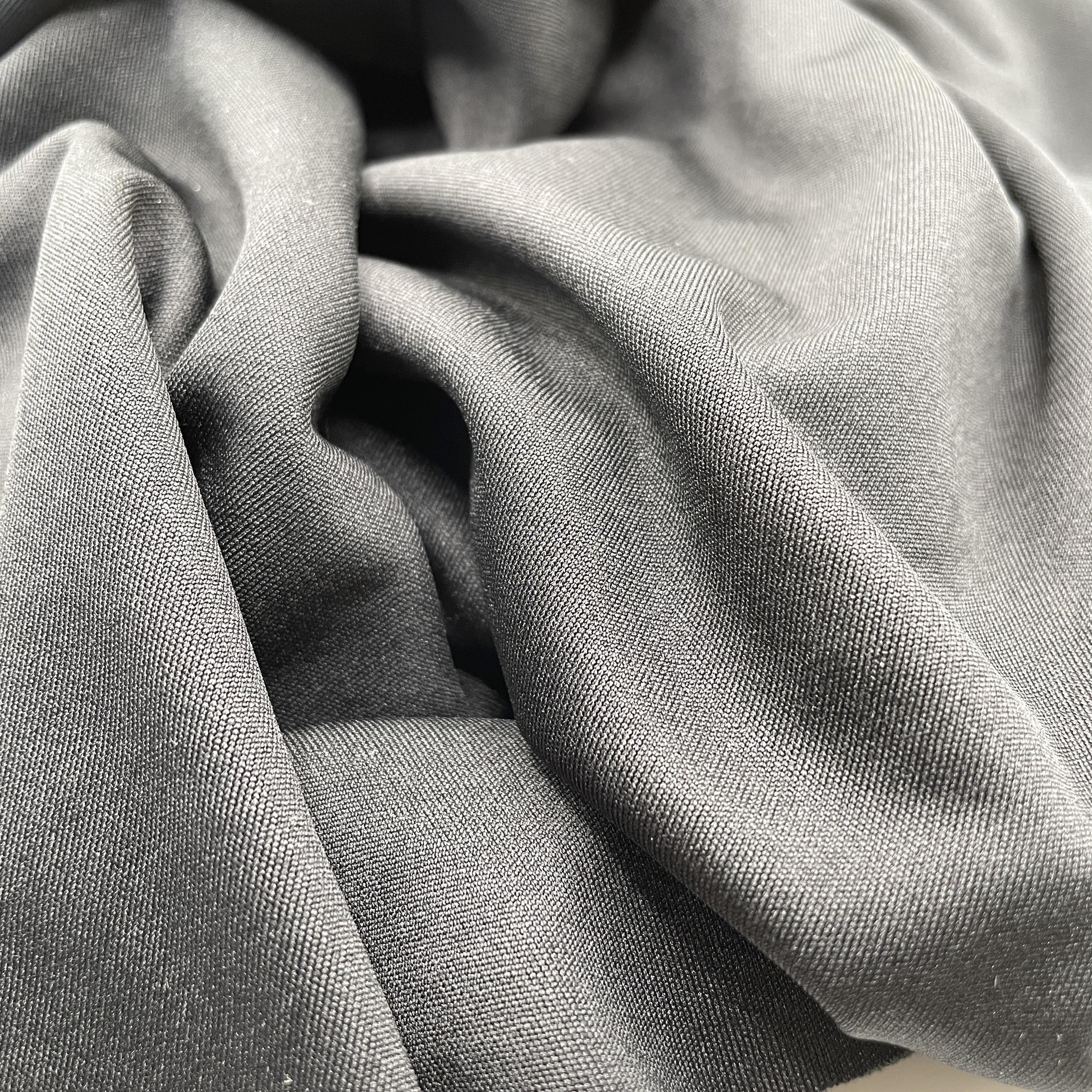 Fabric - Bra/Lingerie Making - Bra Liner/Cup Fabric - Tricot Basic/Toile  170gsm - Soft Plain Matt - BLACK, per piece