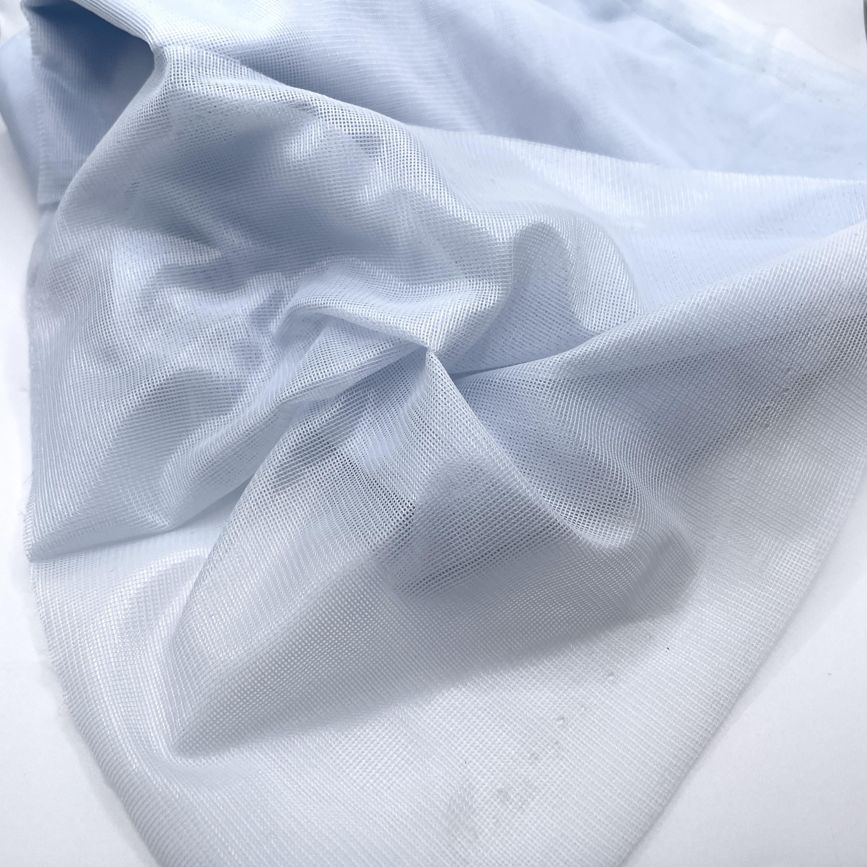 BLUE (Pale) - Bra Liner Rigid Nylon Sheer/Marquisette - 32gsm - SOFT