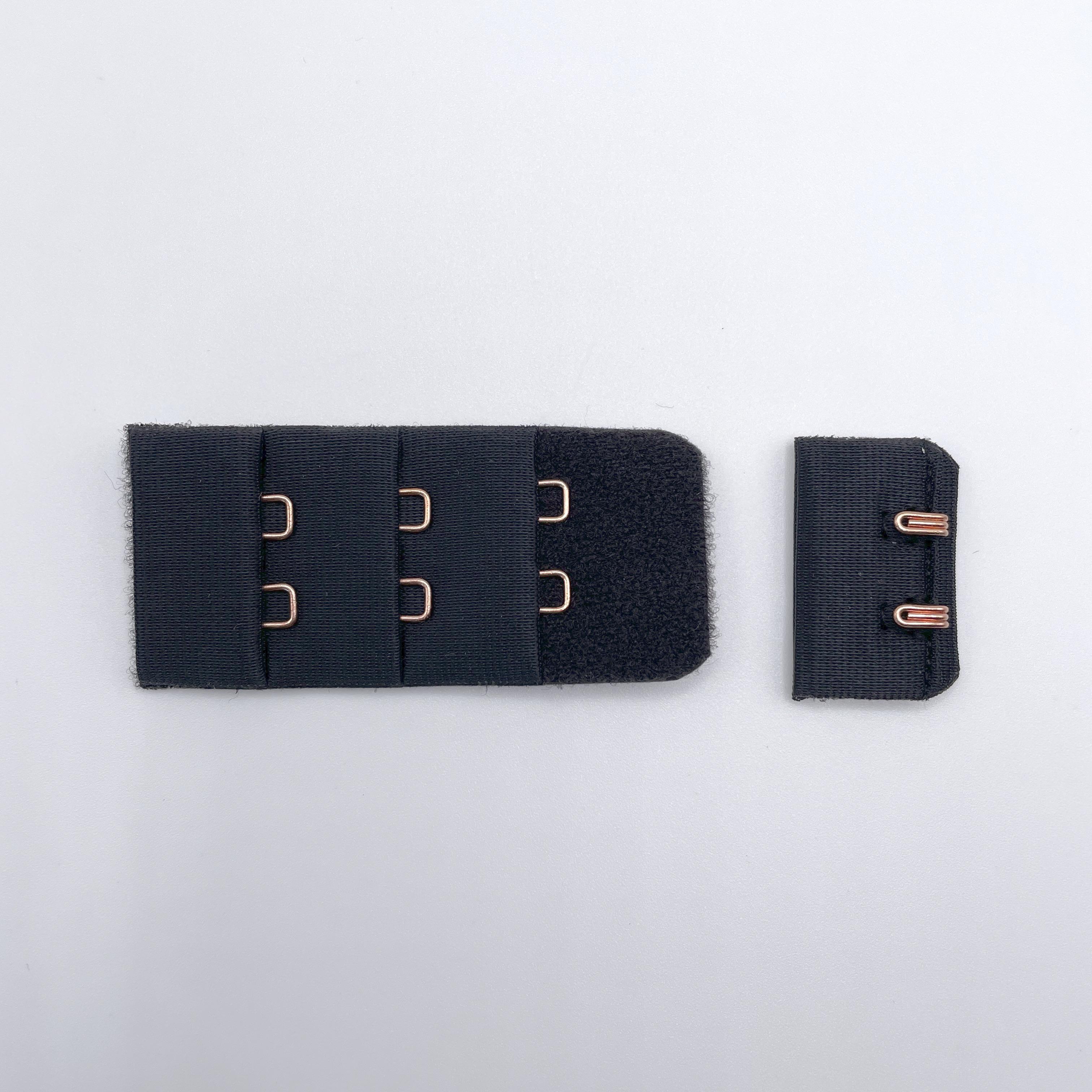 HAND Black Bra Hook and Eye Bra Strap Sew-in Fasteners - 3 Hooks - 45 mm  Wide - Pack of 2 Sets : : Home