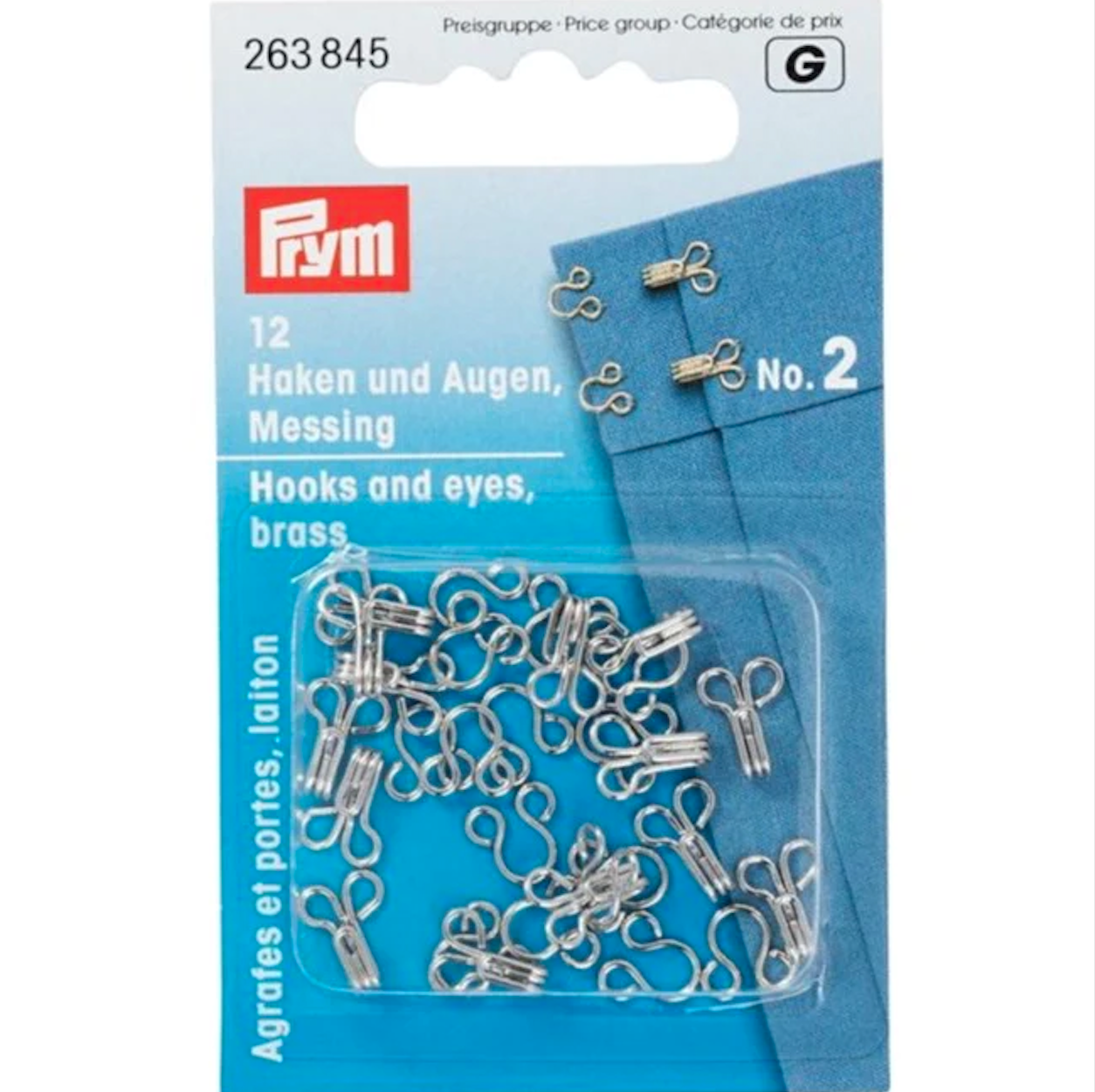 Bra Hook and Eye Tape - Satin - Single - 19mm - Light BLUE (silver