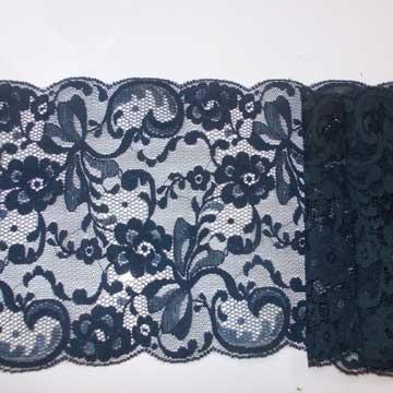 Beautiful black galloon lace. Non Stretch. 135mm/ 5.25 inches wide