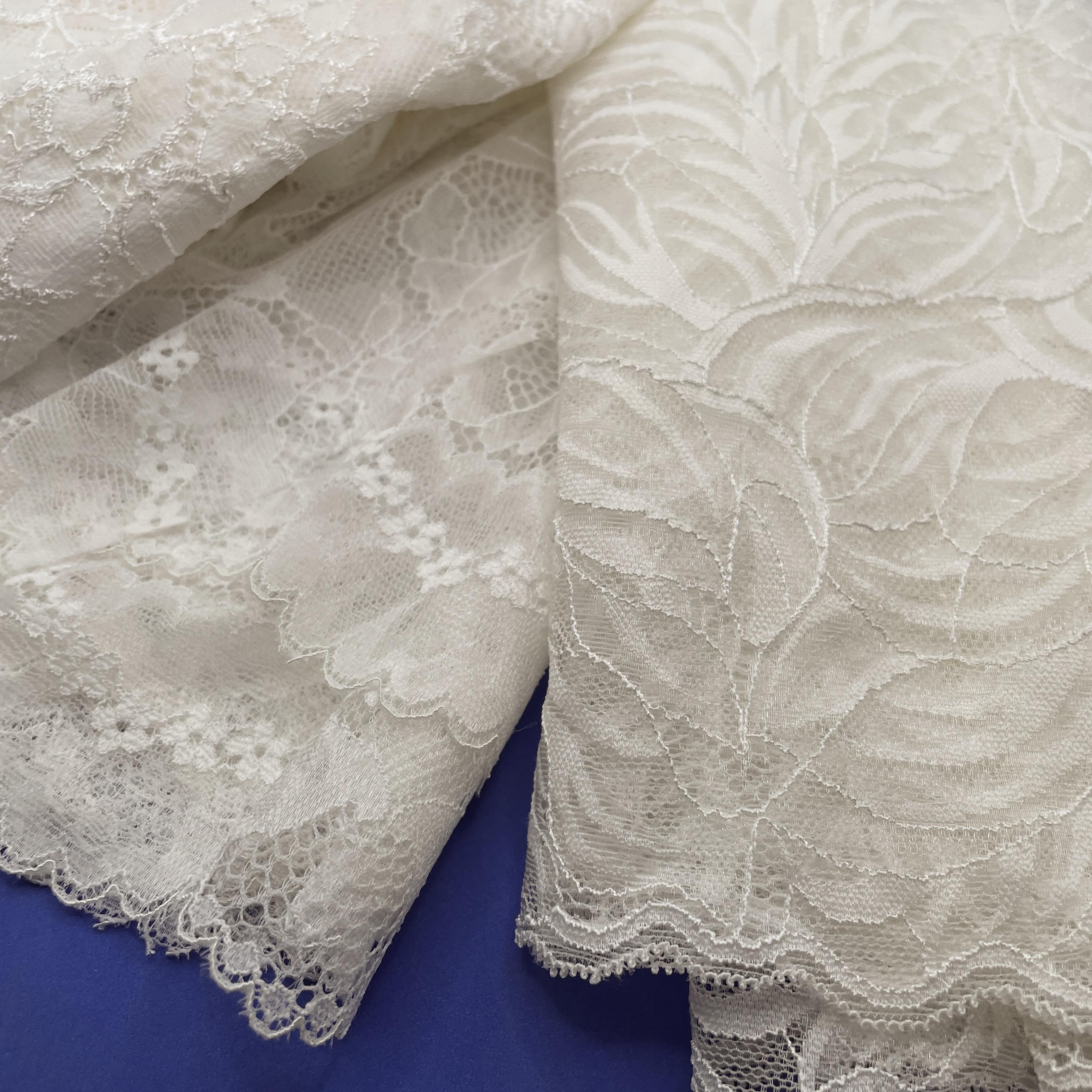 Cream stretch lace fabric new arrivals