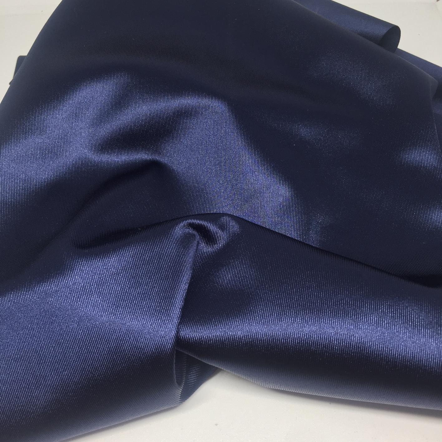 Bra/Lingerie Making - Cup Fabric - Tricot - Duoplex 165gsm - Plain Shiny  (7018-498) - BLACK