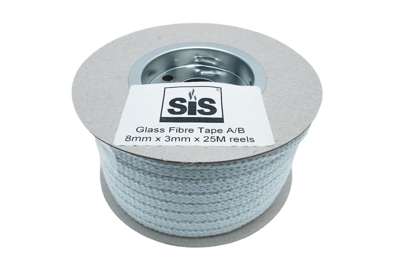 A 25 metre reel of 8mm x 3mm Self-Adhesive Backed Flat Rope Tape - product code RSA825