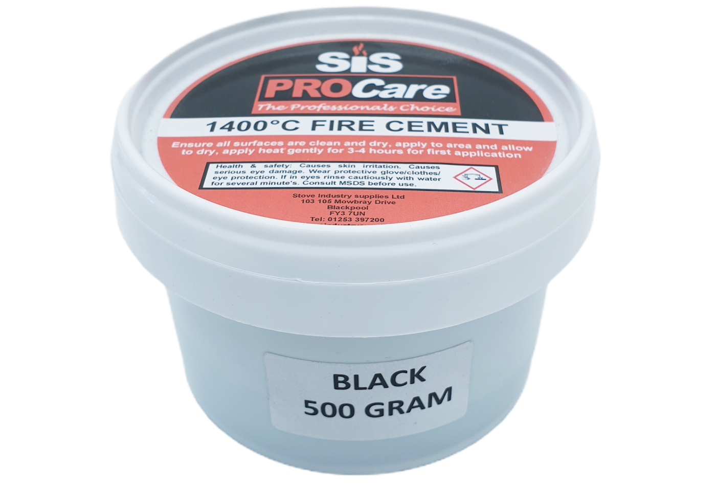 SIS PROCare 1400 Degree Premium Fire Cement 500g Tub