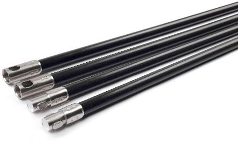 SnapLok 18mm x 1m Solid Nylon Rod with Chrome Steel Fittings