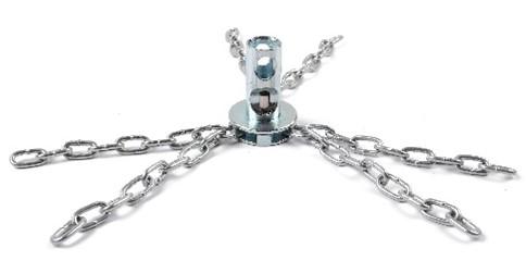 SnapLok Adjustable Chain Whip Head 12" - 18" with Heavy Duty Chrome Steel Body - Suitable for Hard Tar Removal