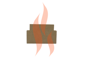 Stovax Brunel 3CB - Upper Side Vermiculite Fire Brick | Replacement Stove  Parts