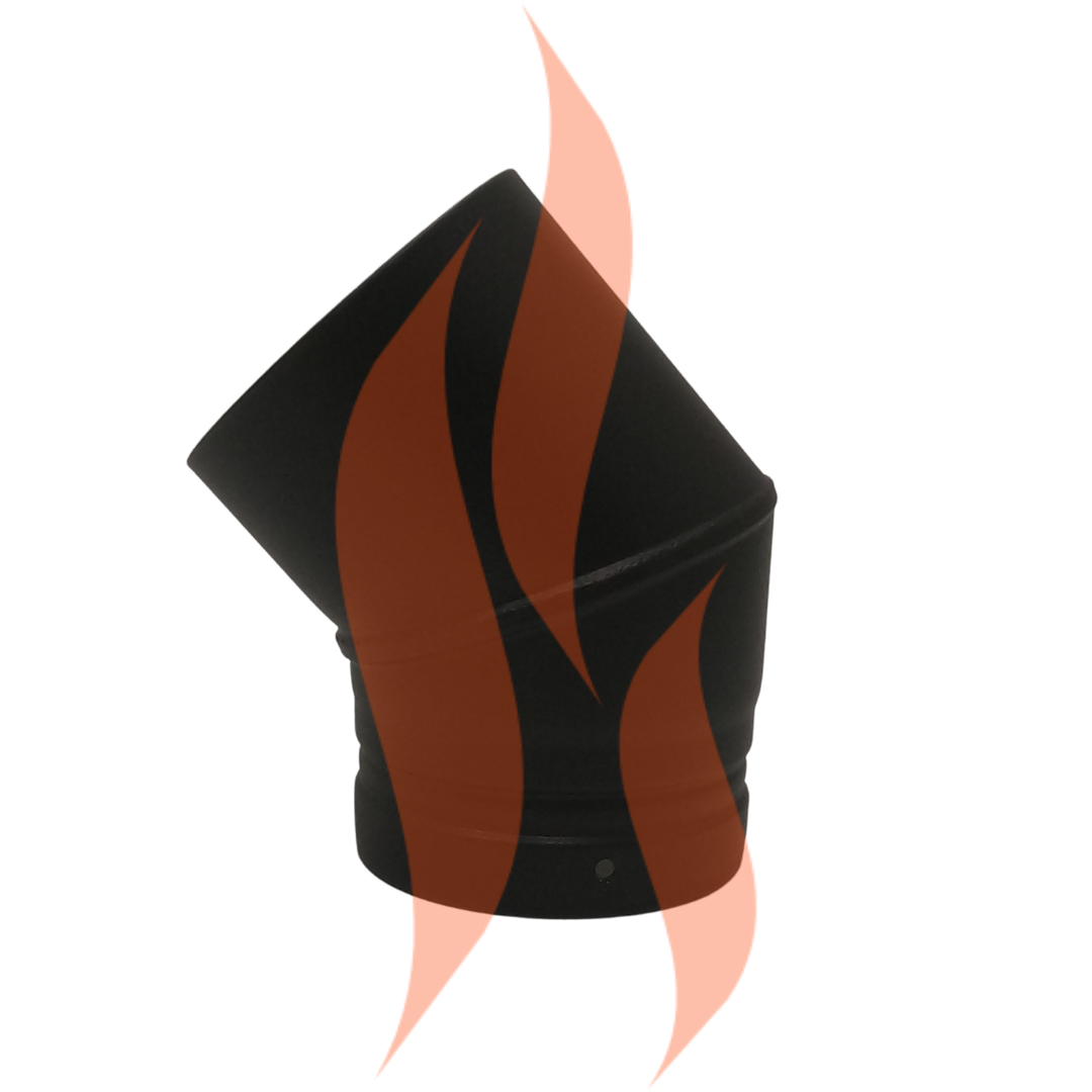 Vitreous Enamel Stove Pipe Diameter 125mm (5 Inch) 45 Elbow