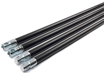 SnapLok 22mm x 1m Polypropylene Rod with Chrome Steel Fittings