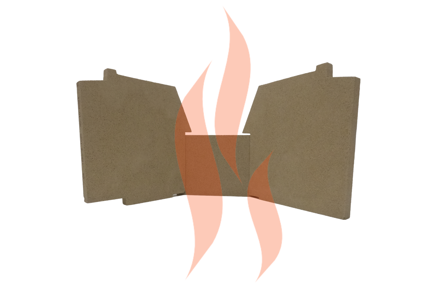 Vermiculite firebrick 230mm x 114mm x 25mm replacement Woodburner Villager stove 