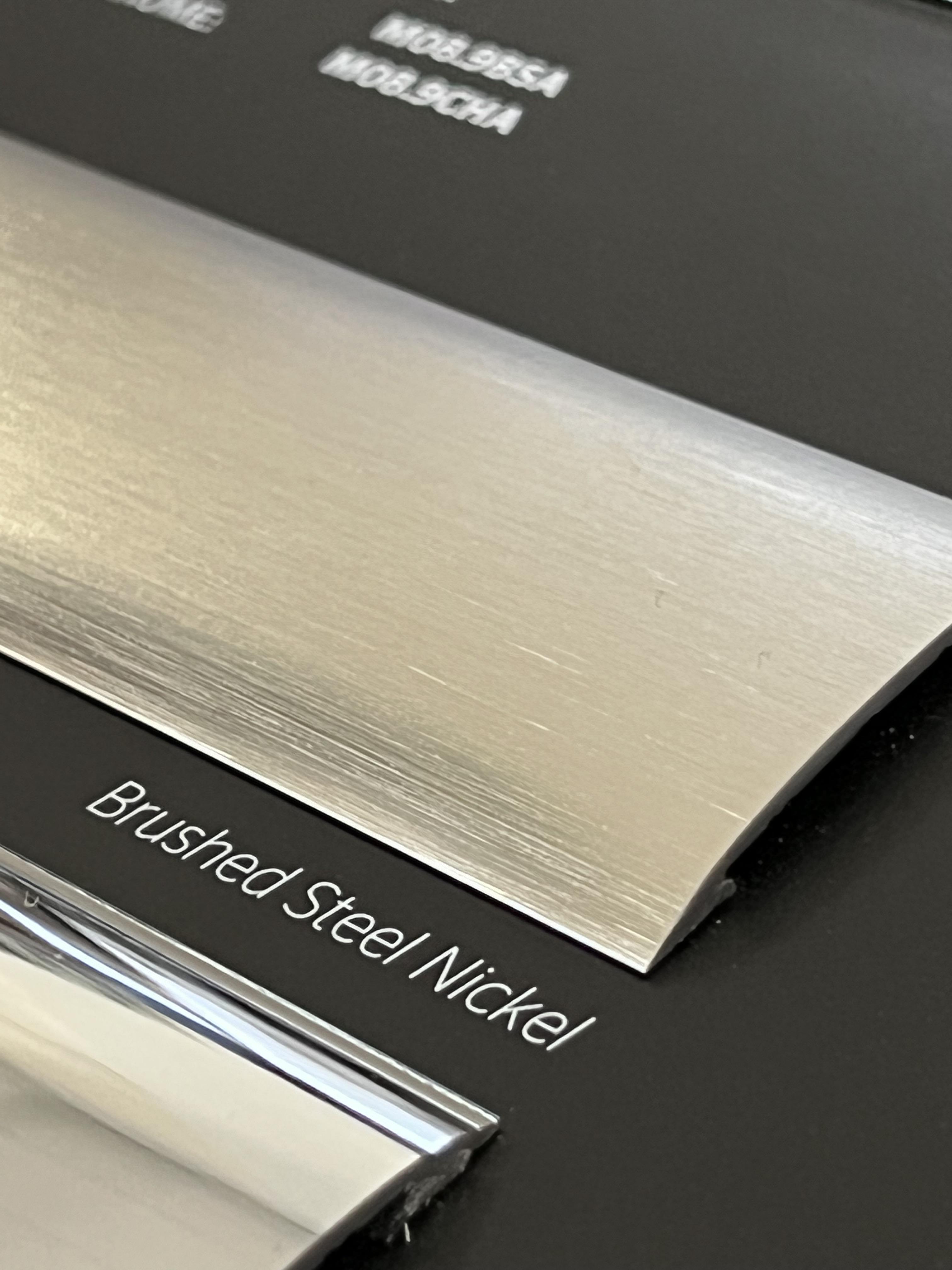 Brushed Steel Nickel door trim Metal edging transition strip Carpet