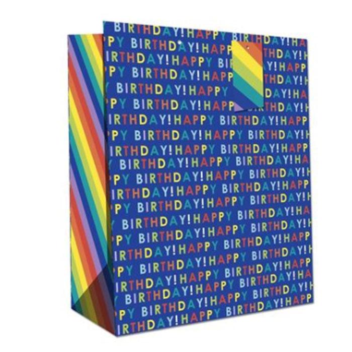 rainbow birthday gift bag