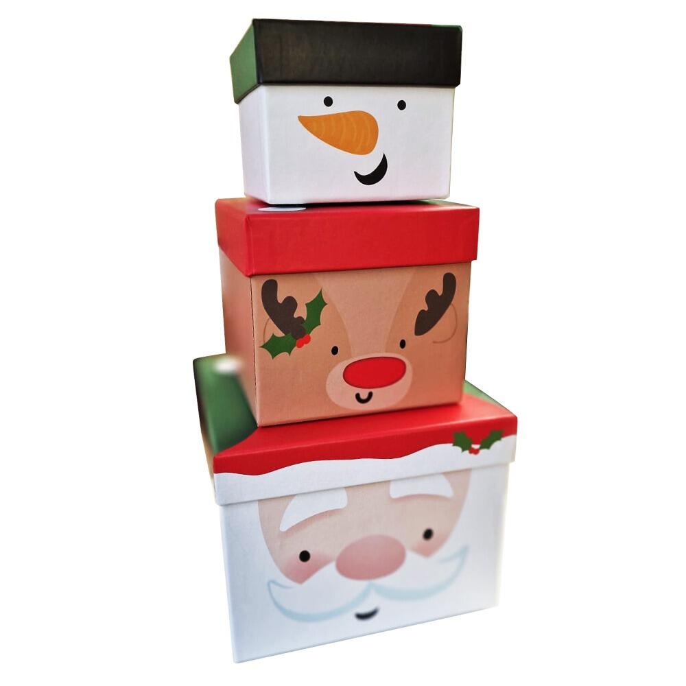 3 Stacking Christmas Rigid Boxes