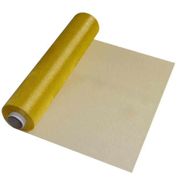 wide gold organza