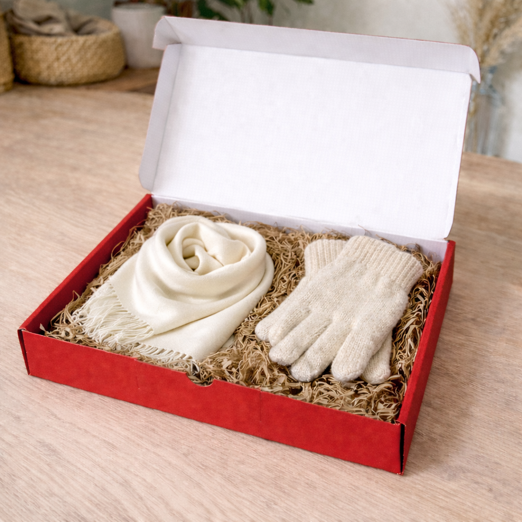 red gift box for sending through post