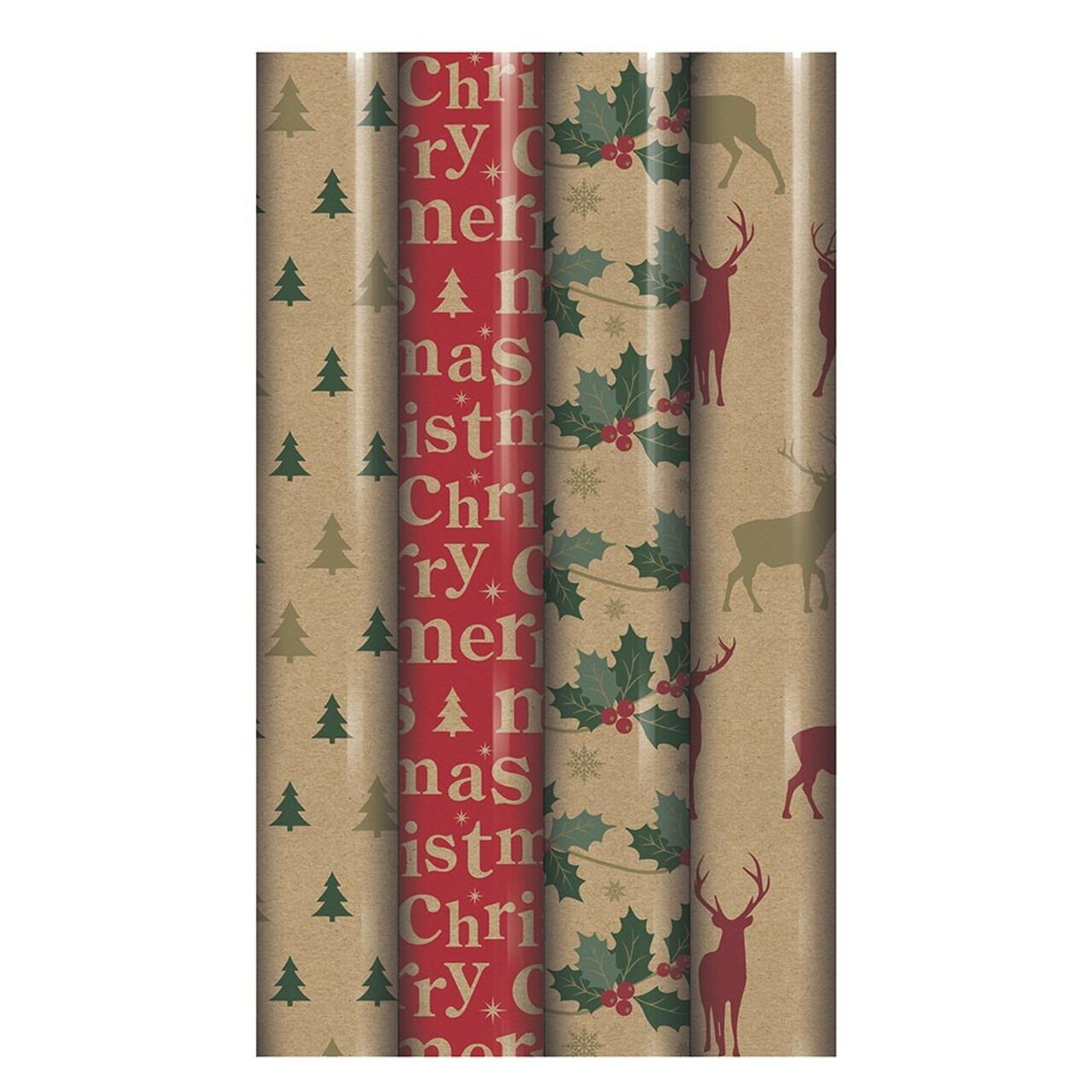 Christmas Up to 65% off Clearance! SRUILUO Christmas Wrapping Paper Value  Set - 10 Sheets Of Christmas Gift Wrapping Paper