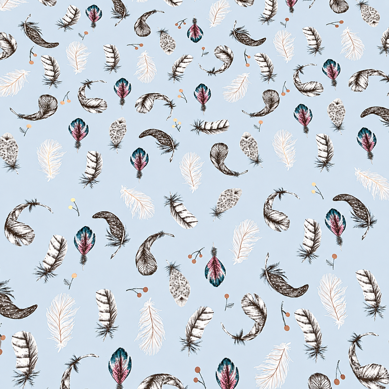 feather wrapping paper