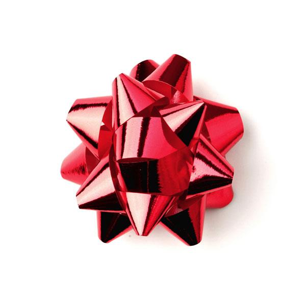 Stunning Metallic Red Star Bows. Add a touch of luxury to your ...