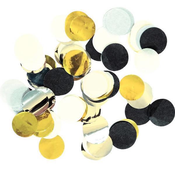 gold, silver confetti foil