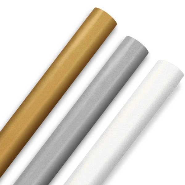 Plain Wrapping Paper 70 Cm X 2 M Roll Glossy White 